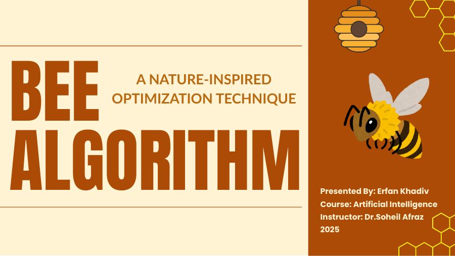 Cover slide of the Bee Algorithm presentation